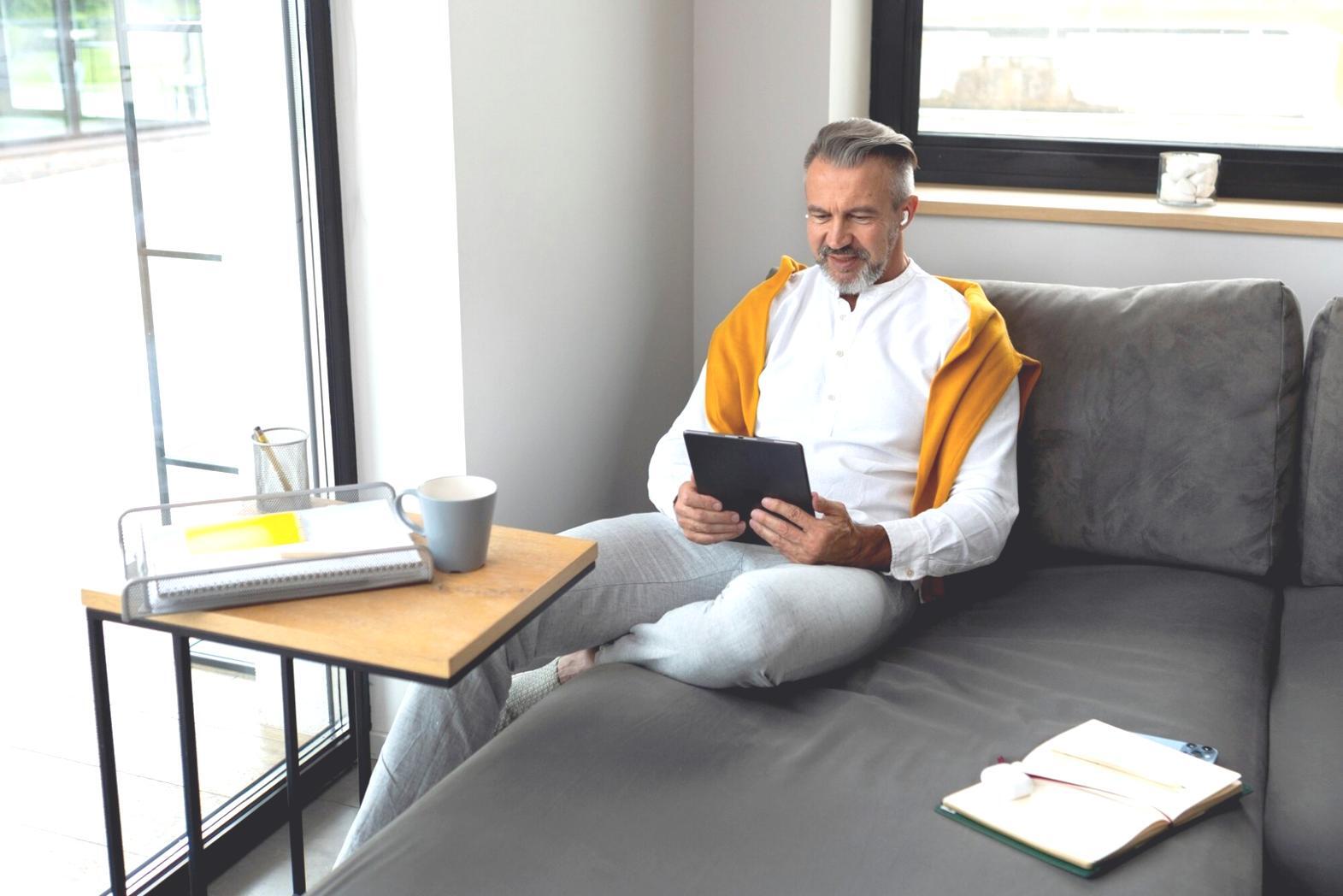 Financial analysis workspace with charts and reports